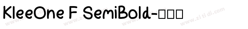 KleeOne F SemiBold字体转换